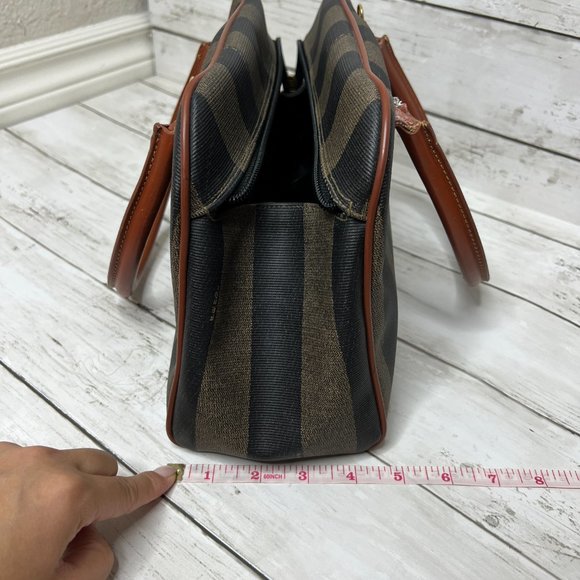 ❌SOLD❌Fendi Pequin Satchel Vintage Bag - Picture 2 of 12